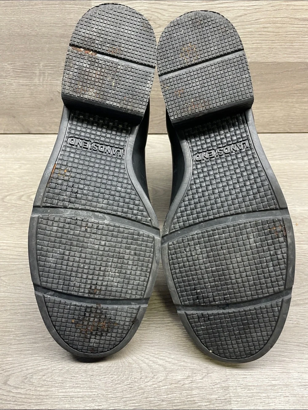 Lands' End Black Chelsea Rain Ankle Booties #1553